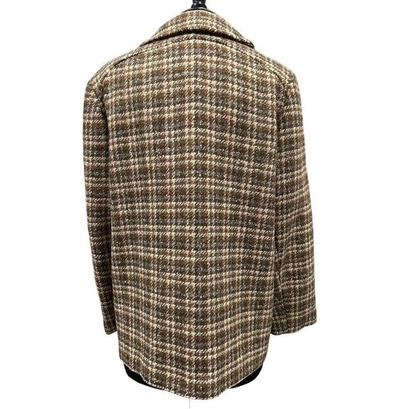 Pendleton Vintage Plaid Wool Button Front Blazer Peacoat Jacket Sz 16 - Picture 7 of 13